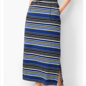 Talbots multi color striped maxi skirt